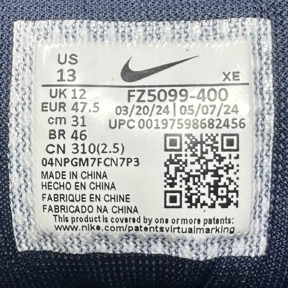 Tennessee Titans Nike Zoom Pegasus 41 Running Shoes Mens Size 13 FZ5099-400 NFL - Picture 8 of 8